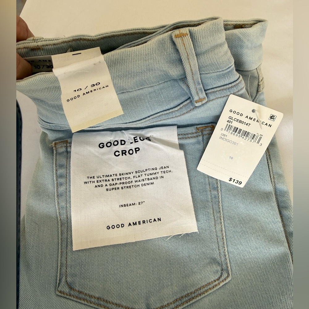 Good American Sky Blue Ankle Jeans